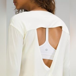 Lululemon Women's Modal-Blend Open-Back Long Sleeve Size 4 in Lemon Sorbet